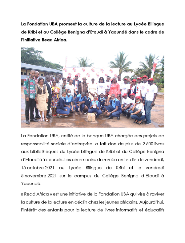 Read africa kribi et Yaounde