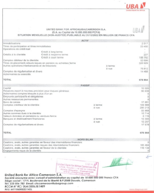 SITUATION MENSUELLE PUBLIABLE AU 311222