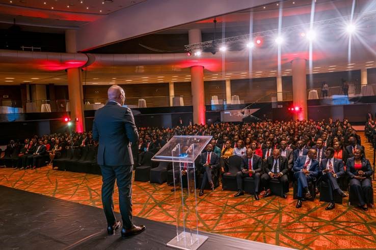 Group Chairman, UBA addressing graduates